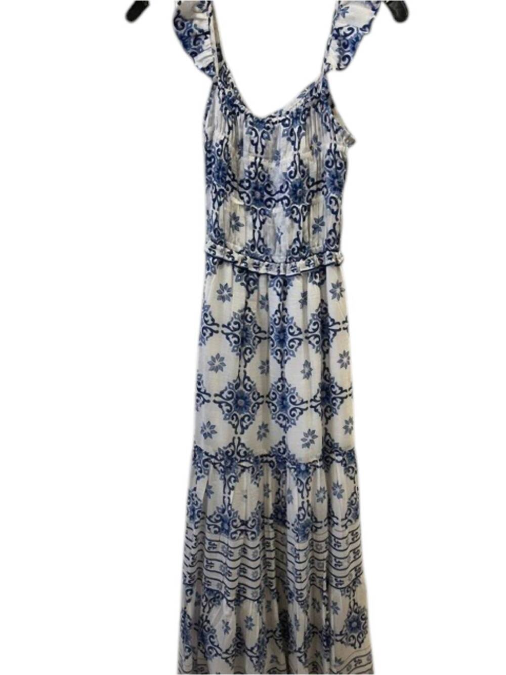 NEW BELL women's goldie maxi dress in blue tile